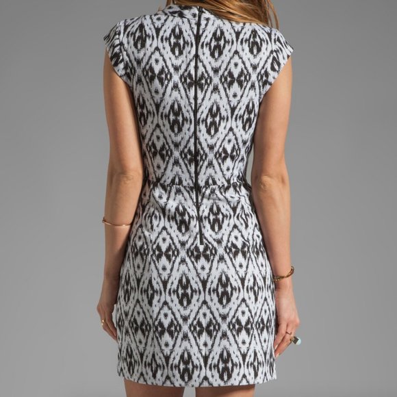 Theory Andes Orinthia Graphic Jacquard Dress, Size 12 - Picture 2 of 3